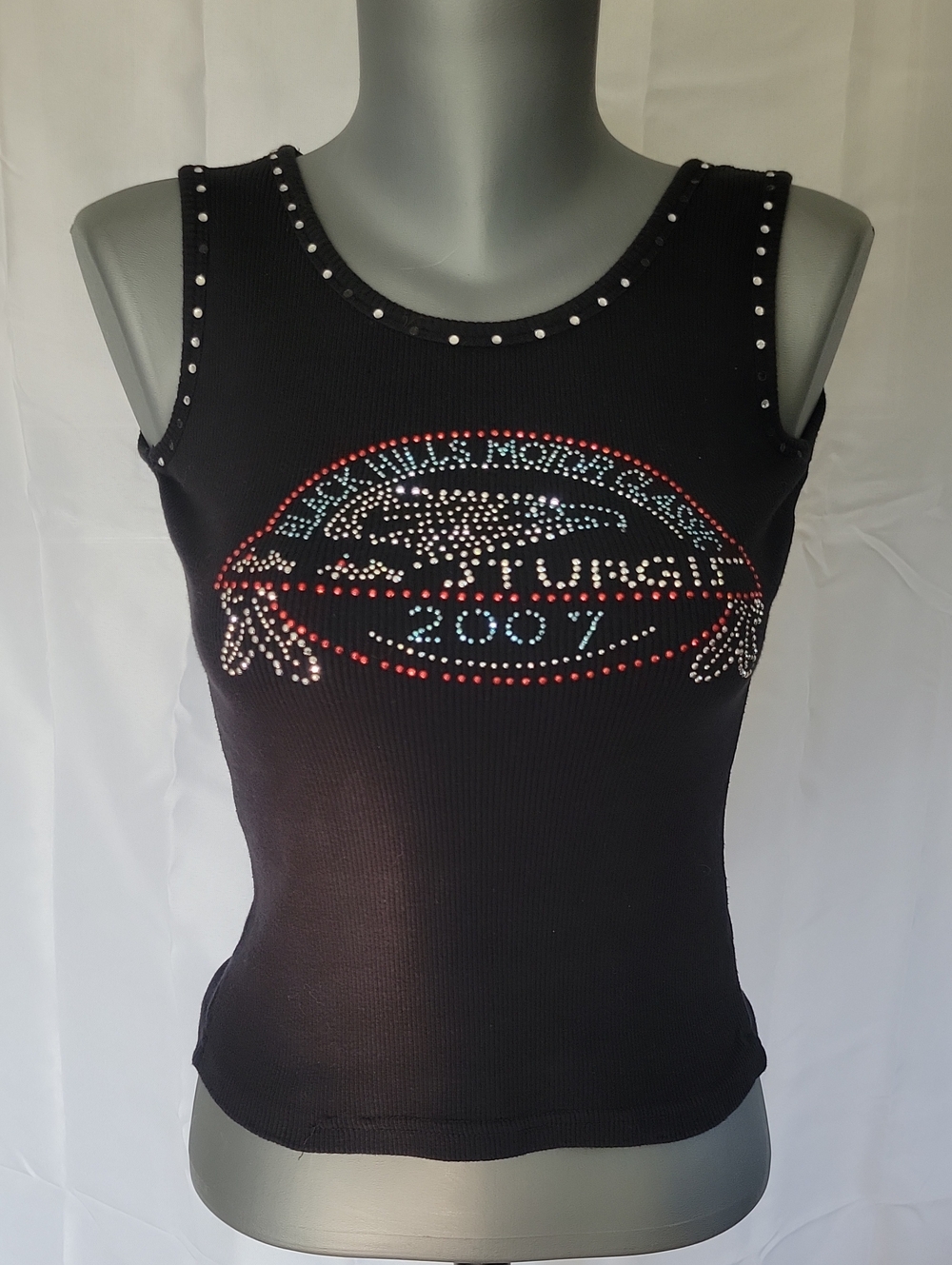 Classy Lady Tank Top 2007 Sturgis Medium Black